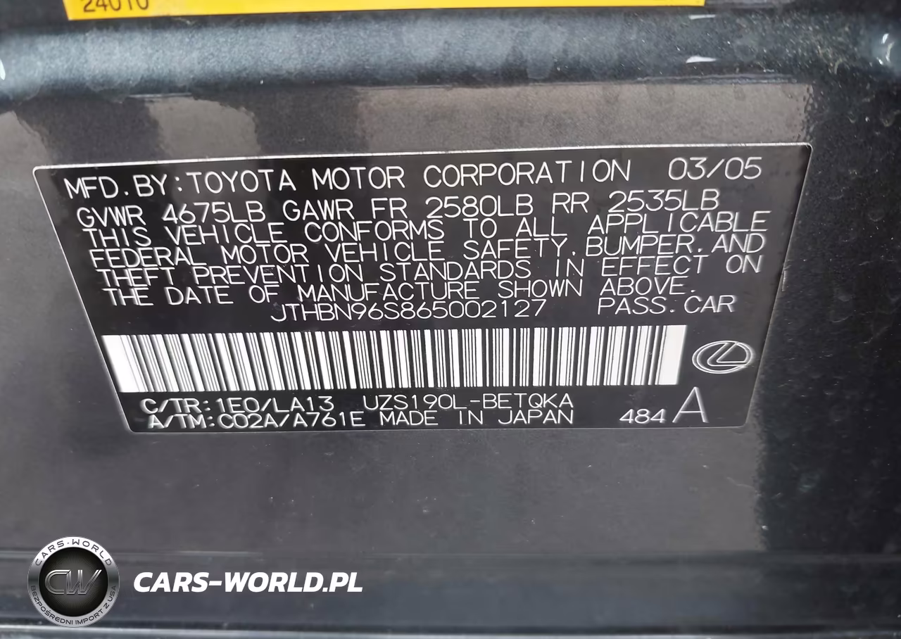 2006 Lexus Gs 430 VIN:JTHBN96S865002127 - 9