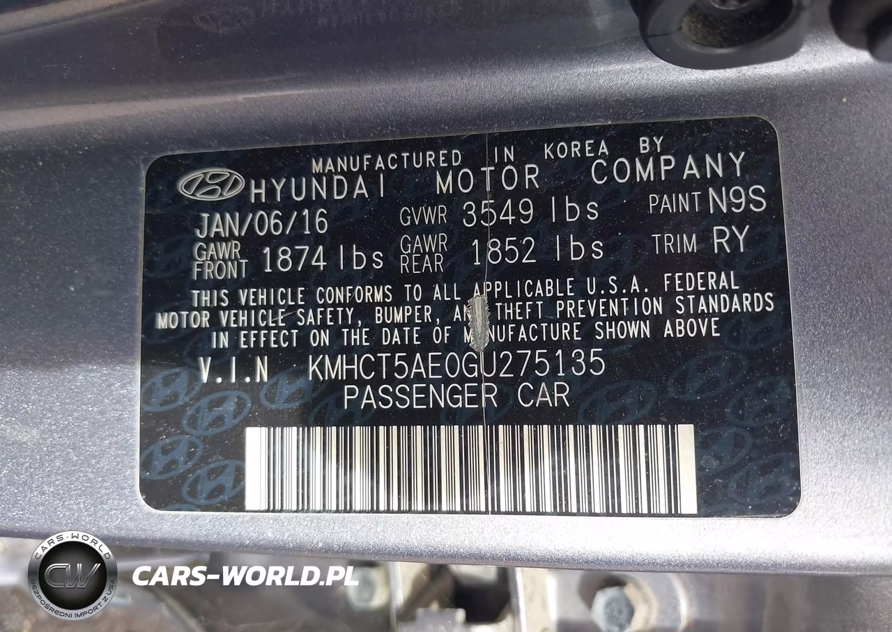 2016 Hyundai Accent Se VIN:KMHCT5AE0GU275135 - 9