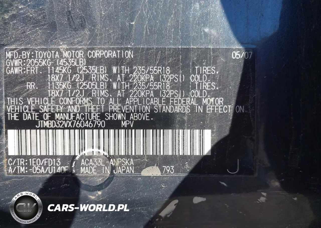 2007 Toyota Rav4 Sport VIN:JTMBD32VX76046790 - 9