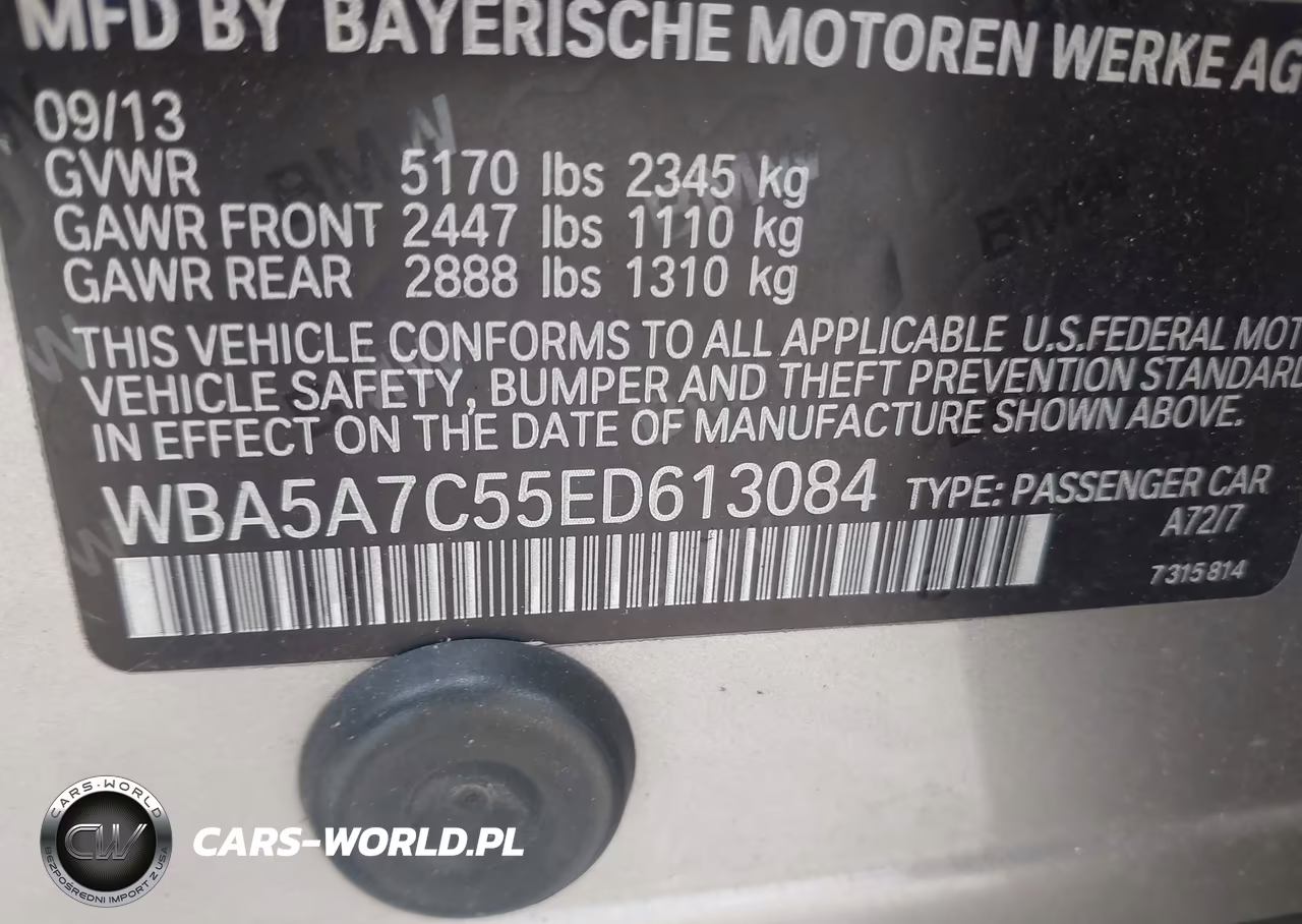 2014 BMW 528I xDrive VIN:WBA5A7C55ED613084 - 9