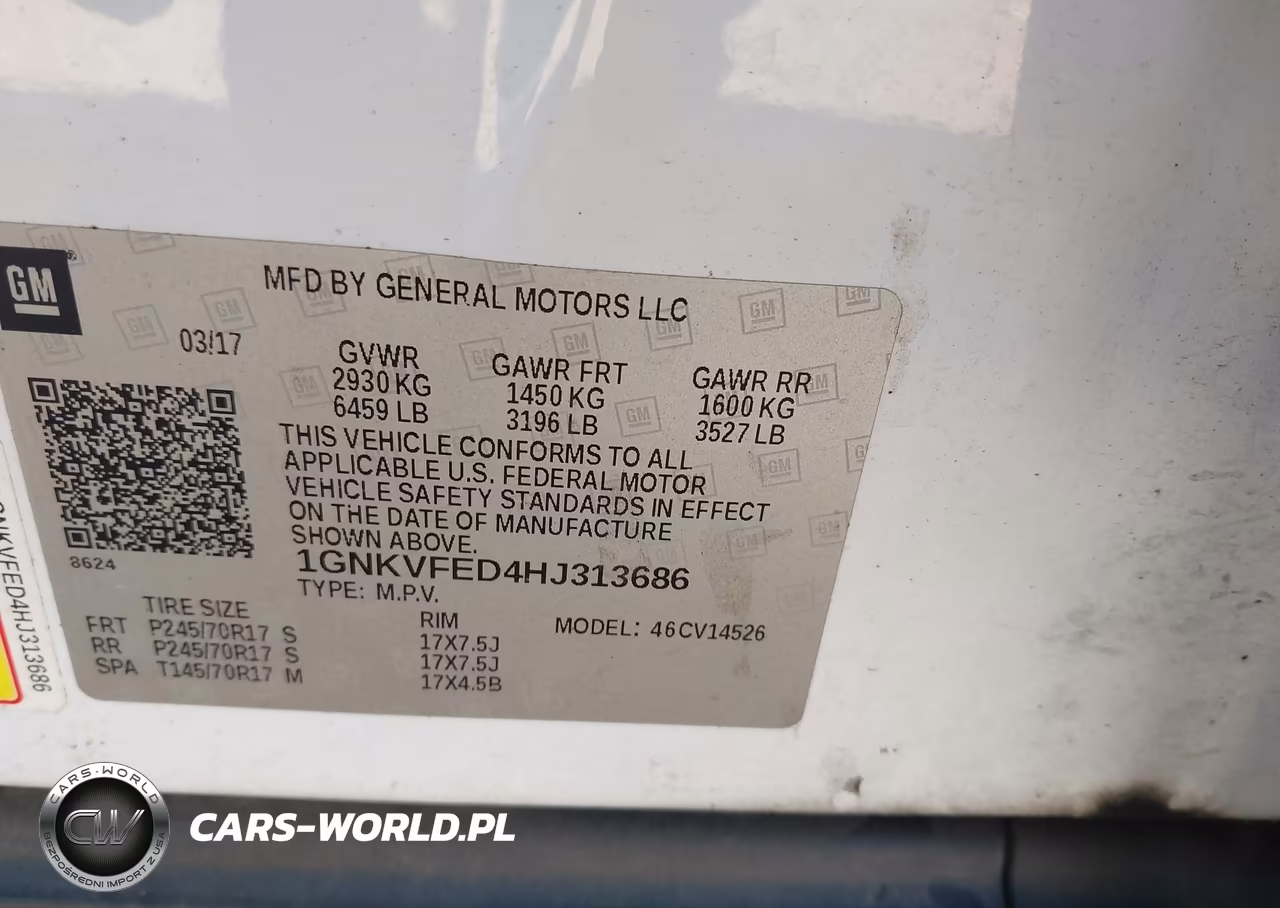 2017 Chevrolet Traverse Ls VIN:1GNKVFED4HJ313686 - 9