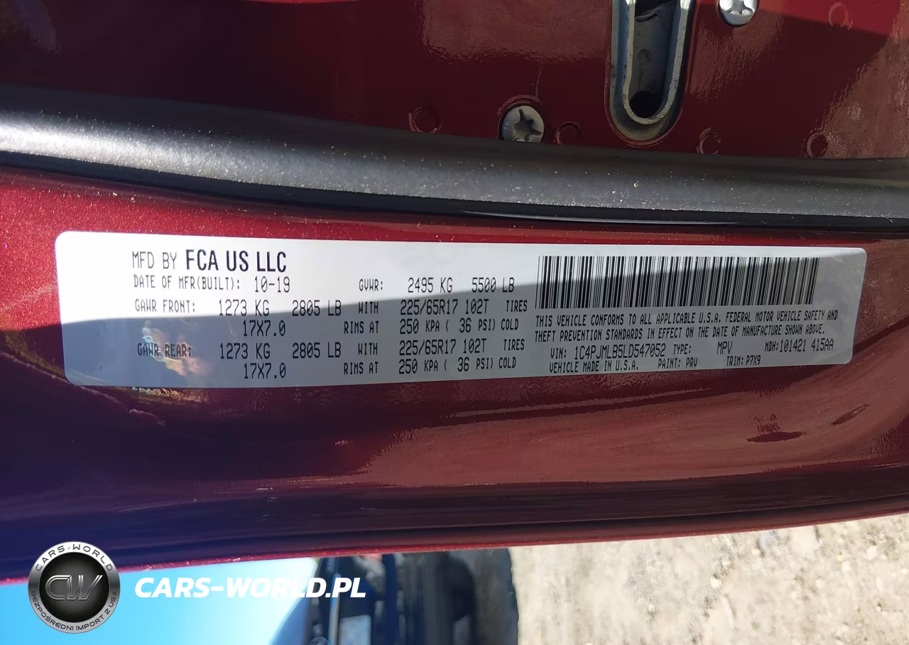 2020 Jeep Cherokee Latitude Plus 4X4 VIN:1C4PJMLB5LD547052 - 9