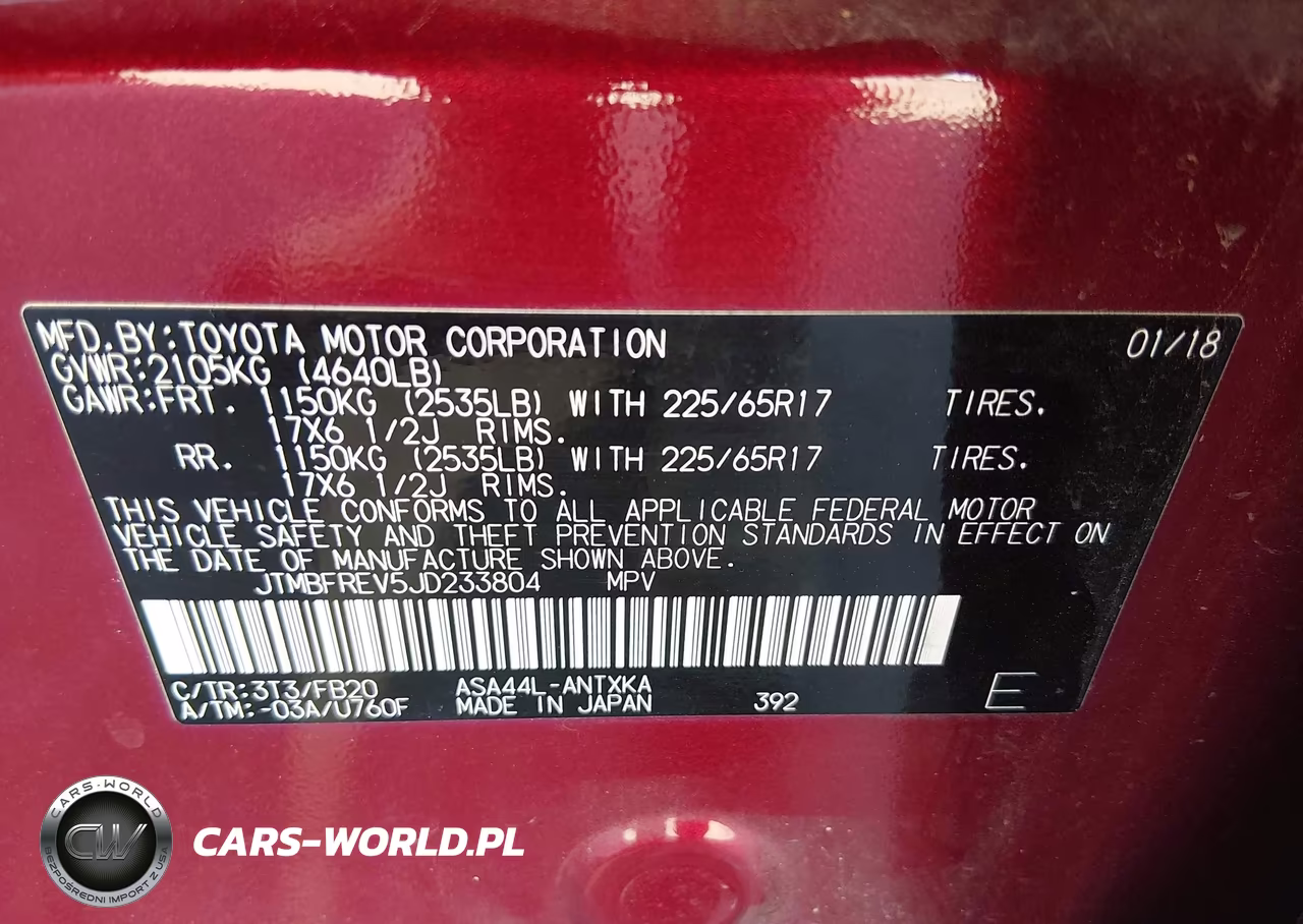 2018 Toyota Rav4 Le VIN:JTMBFREV5JD233804 - 9