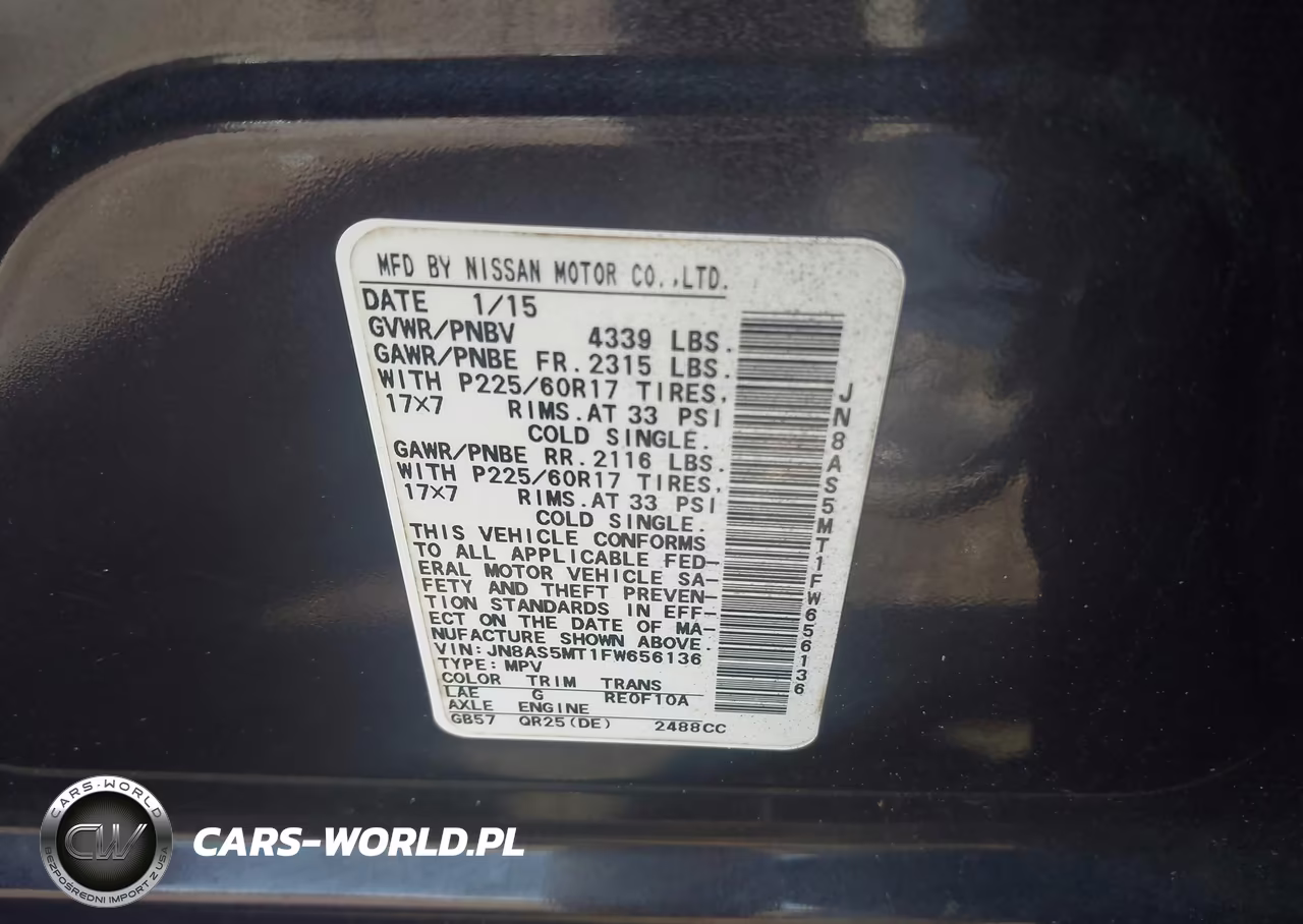 2015 Nissan Rogue Select S VIN:JN8AS5MT1FW656136 - 9