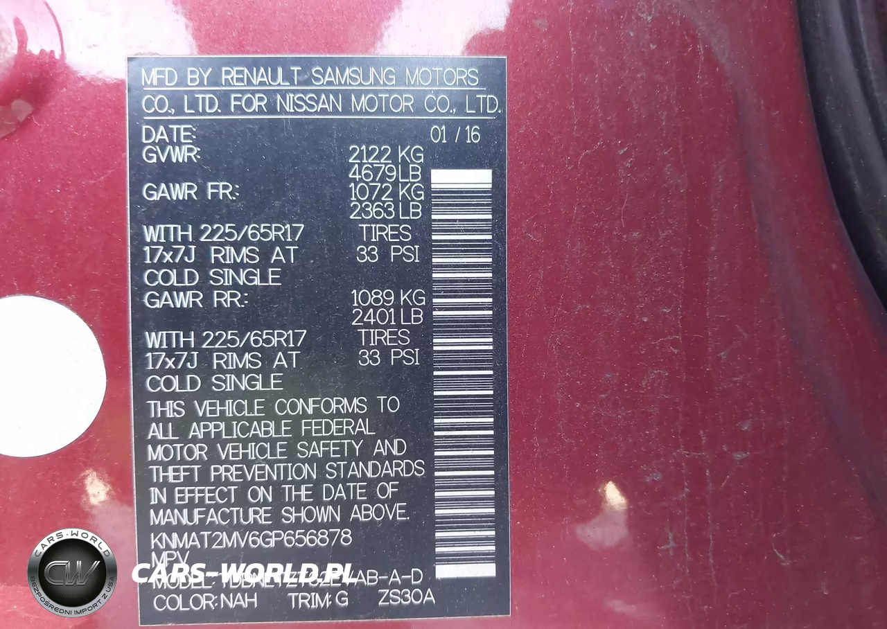 2016 Nissan Rogue Sv VIN:KNMAT2MV6GP656878 - 9