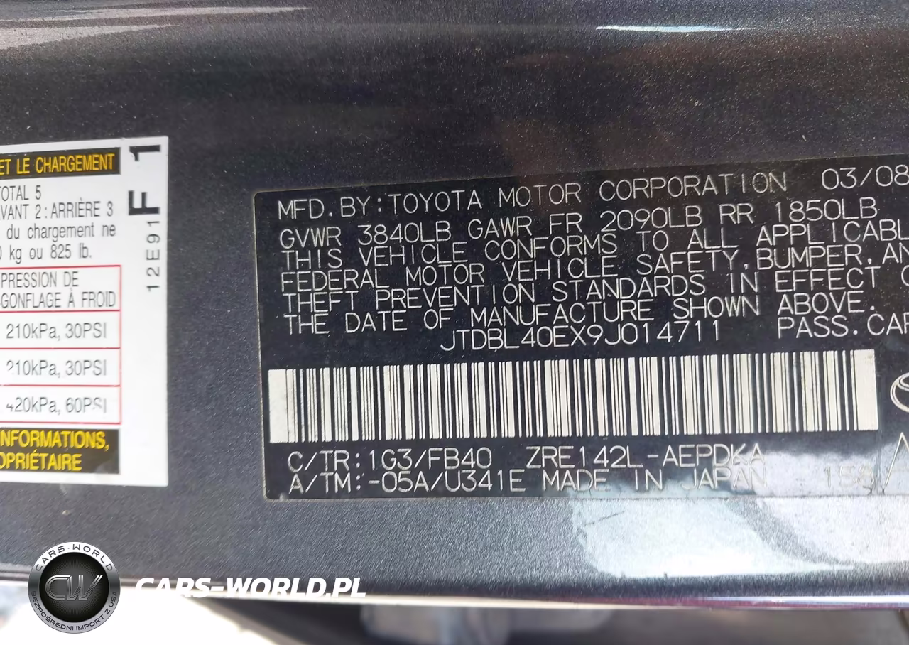 2009 Toyota Corolla Le VIN:JTDBL40EX9J014711 - 9