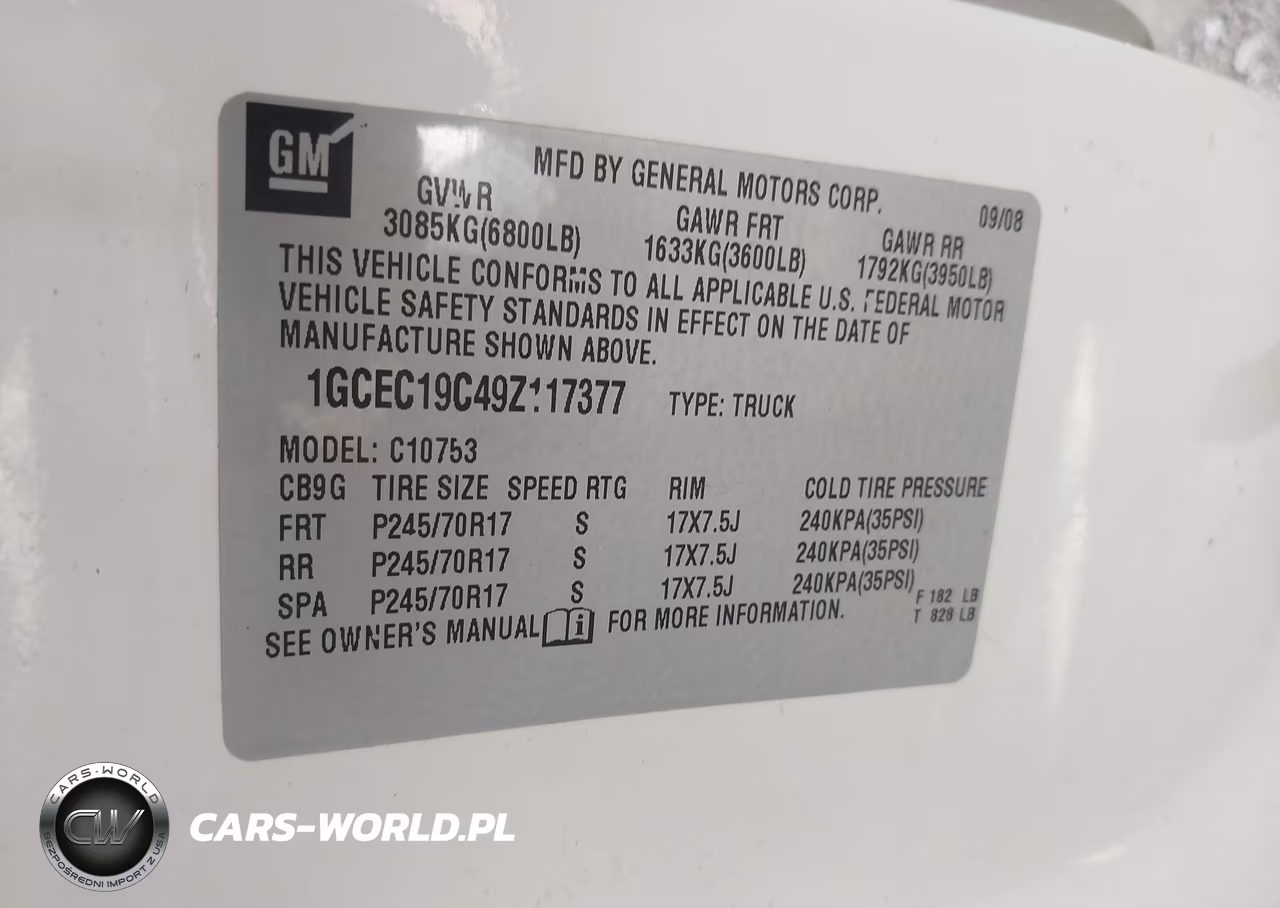2009 Chevrolet Silverado 1500 Work Truck VIN:1GCEC19C49Z117377 - 9