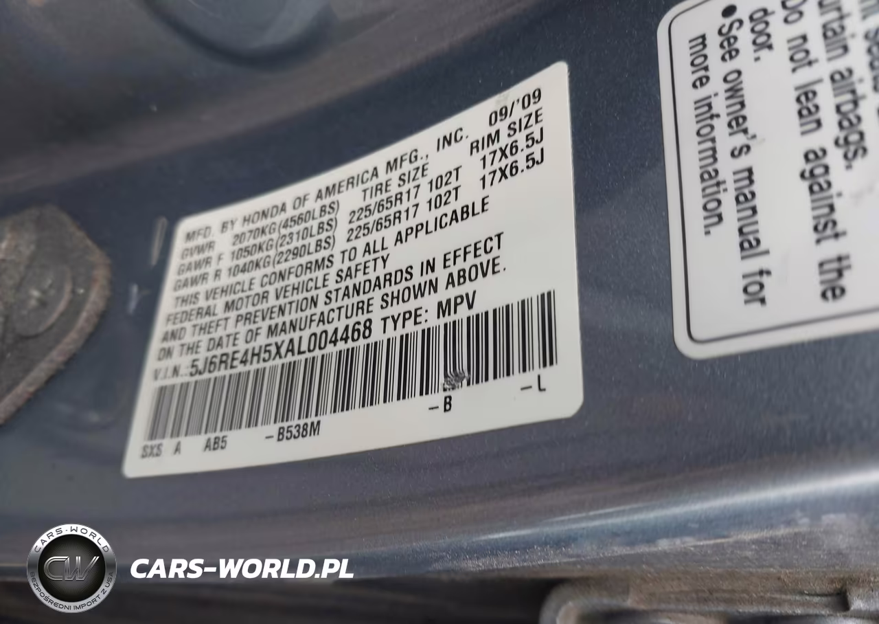 2010 Honda Cr-V Ex VIN:5J6RE4H5XAL004468 - 9