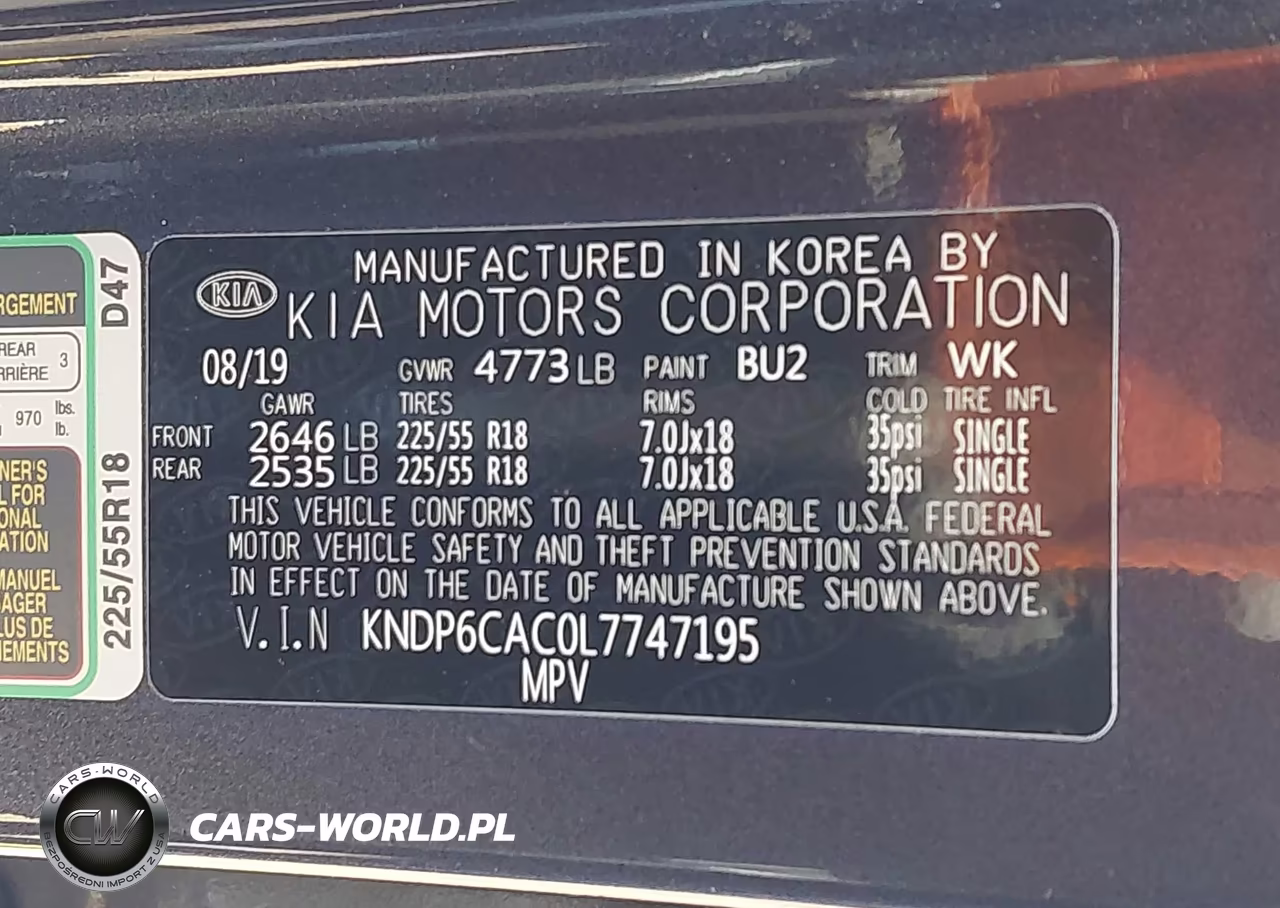 2020 Kia Sportage S VIN:KNDP6CAC0L7747195 - 9