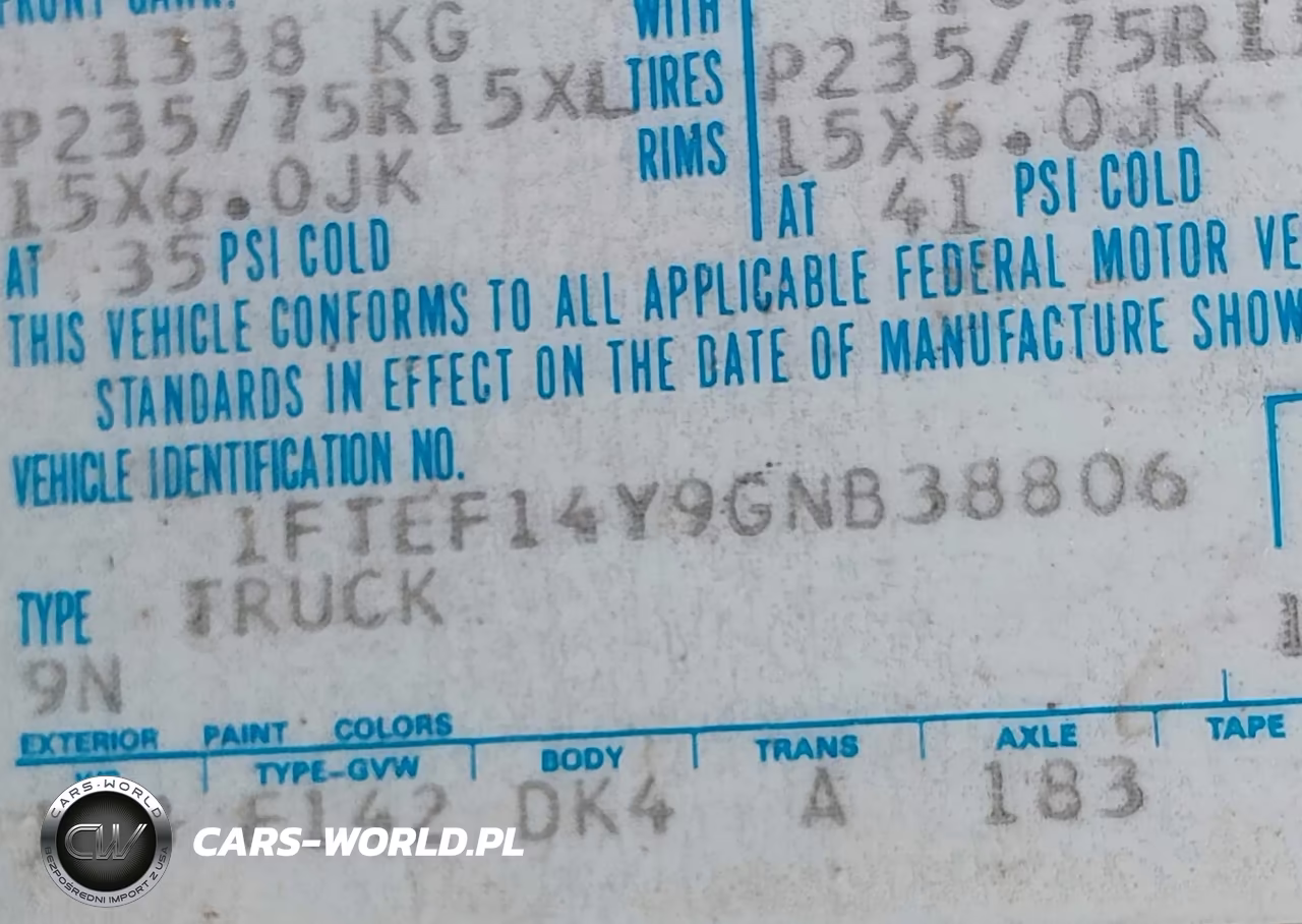 1986 Ford F150 VIN:1FTEF14Y9GNB38806 - 9