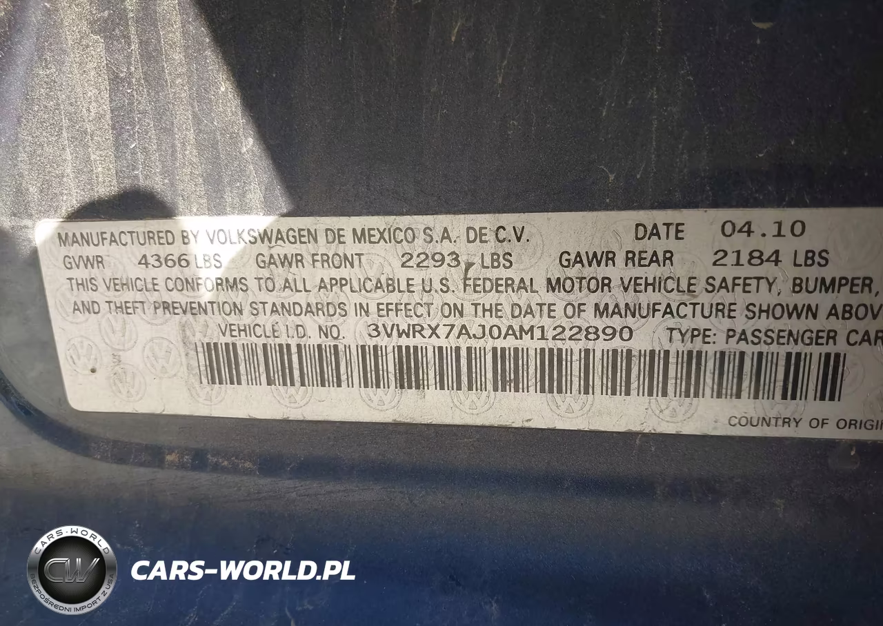 2010 Volkswagen Jetta Limited Edition VIN:3VWRX7AJ0AM122890 - 9