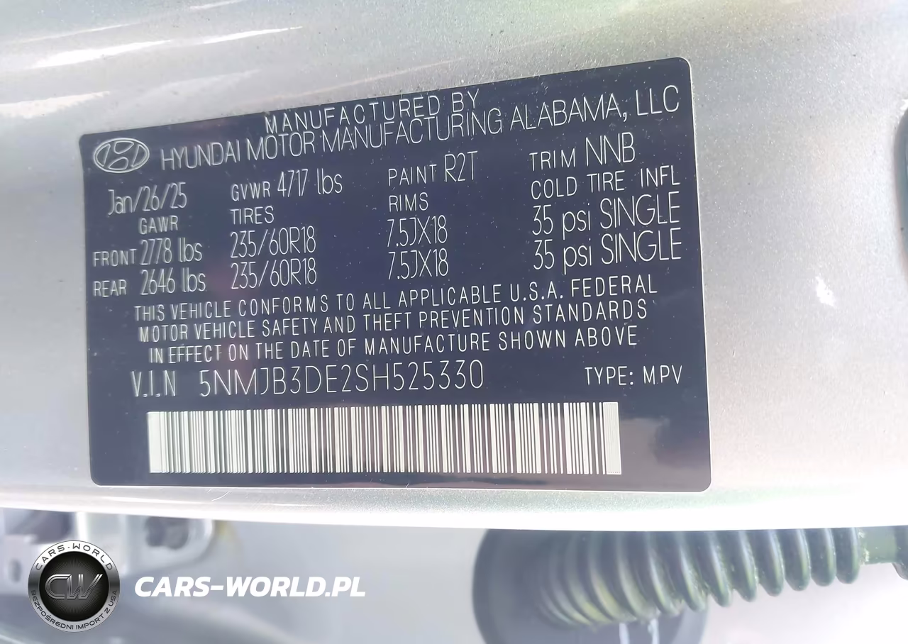 2025 Hyundai Tucson Sel VIN:5NMJB3DE2SH525330 - 9