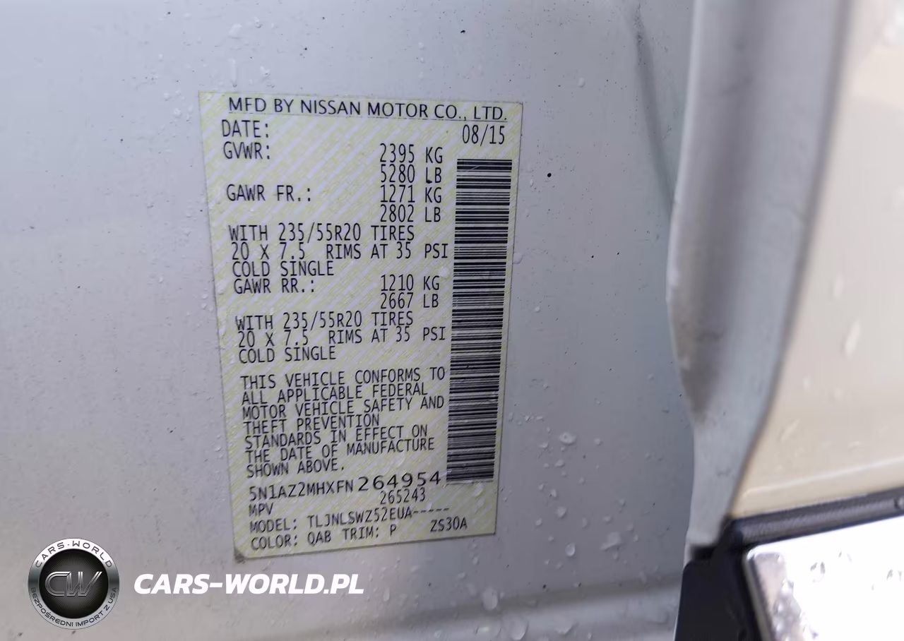 2015 Nissan Murano Platinum VIN:5N1AZ2MHXFN264954 - 9