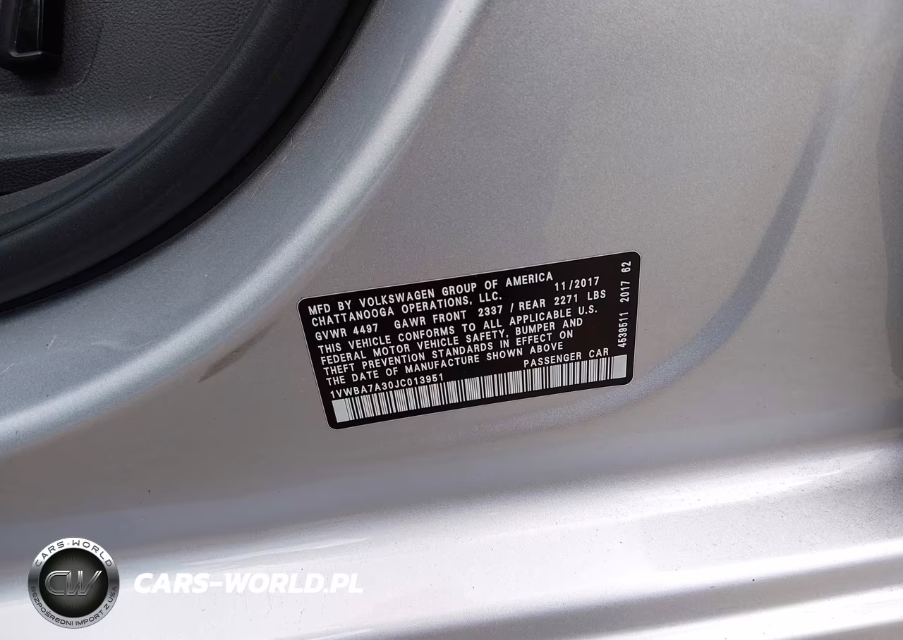 2018 Volkswagen Passat 2.0T Se VIN:1VWBA7A30JC013951 - 9