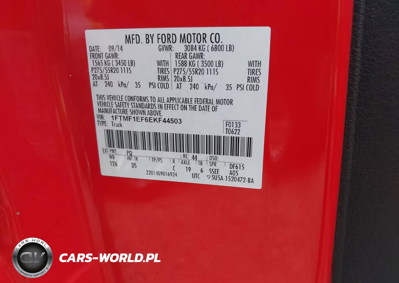 2014 Ford F-150 Stx VIN:1FTMF1EF6EKF44503 - 9