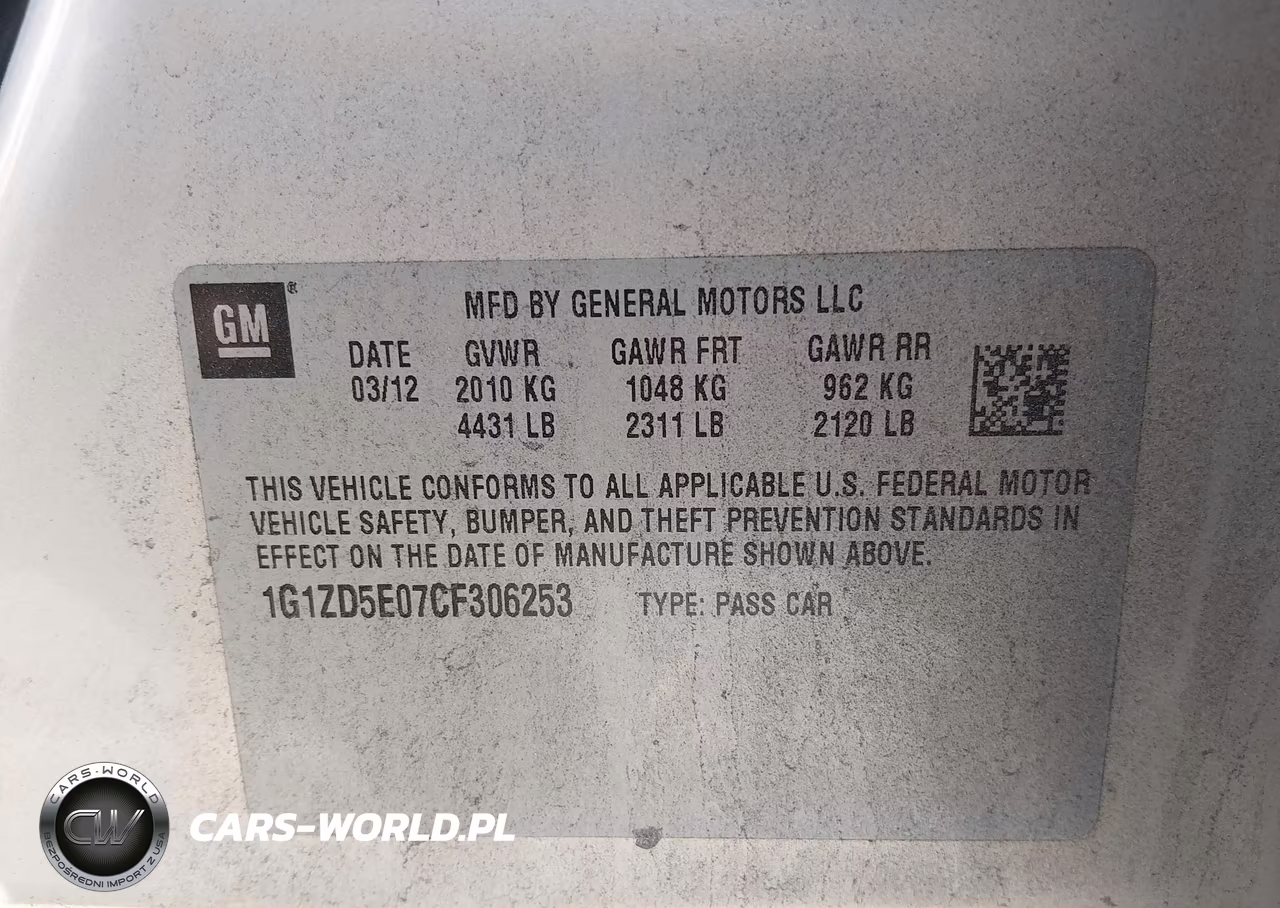 2012 Chevrolet Malibu 2Lt VIN:1G1ZD5E07CF306253 - 9