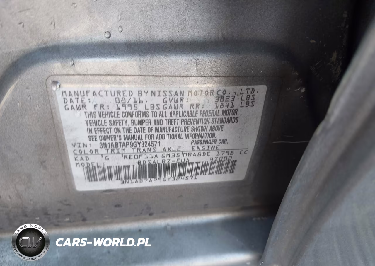 2016 Nissan Sentra S VIN:3N1AB7AP9GY324571 - 9