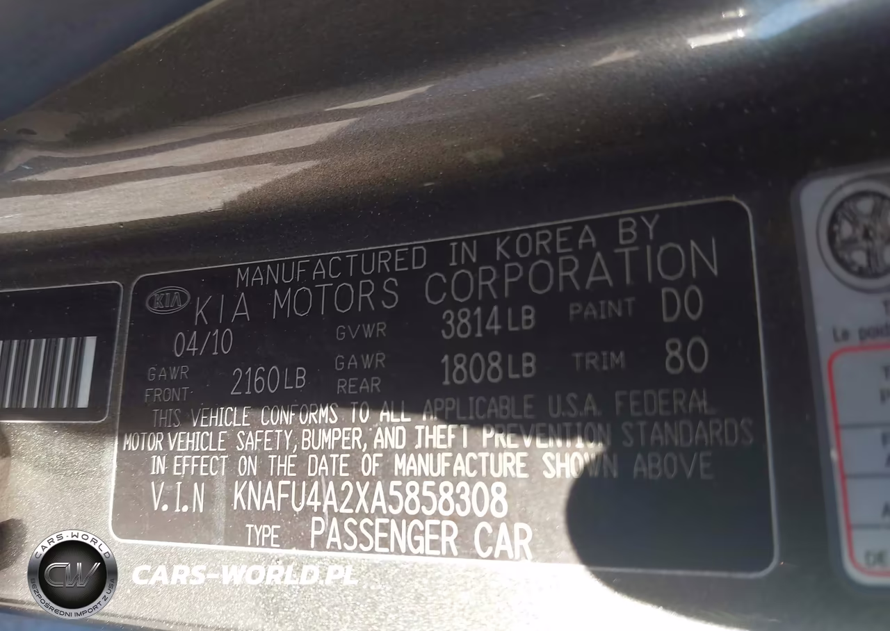 2010 Kia Forte Ex VIN:KNAFU4A2XA5858308 - 9
