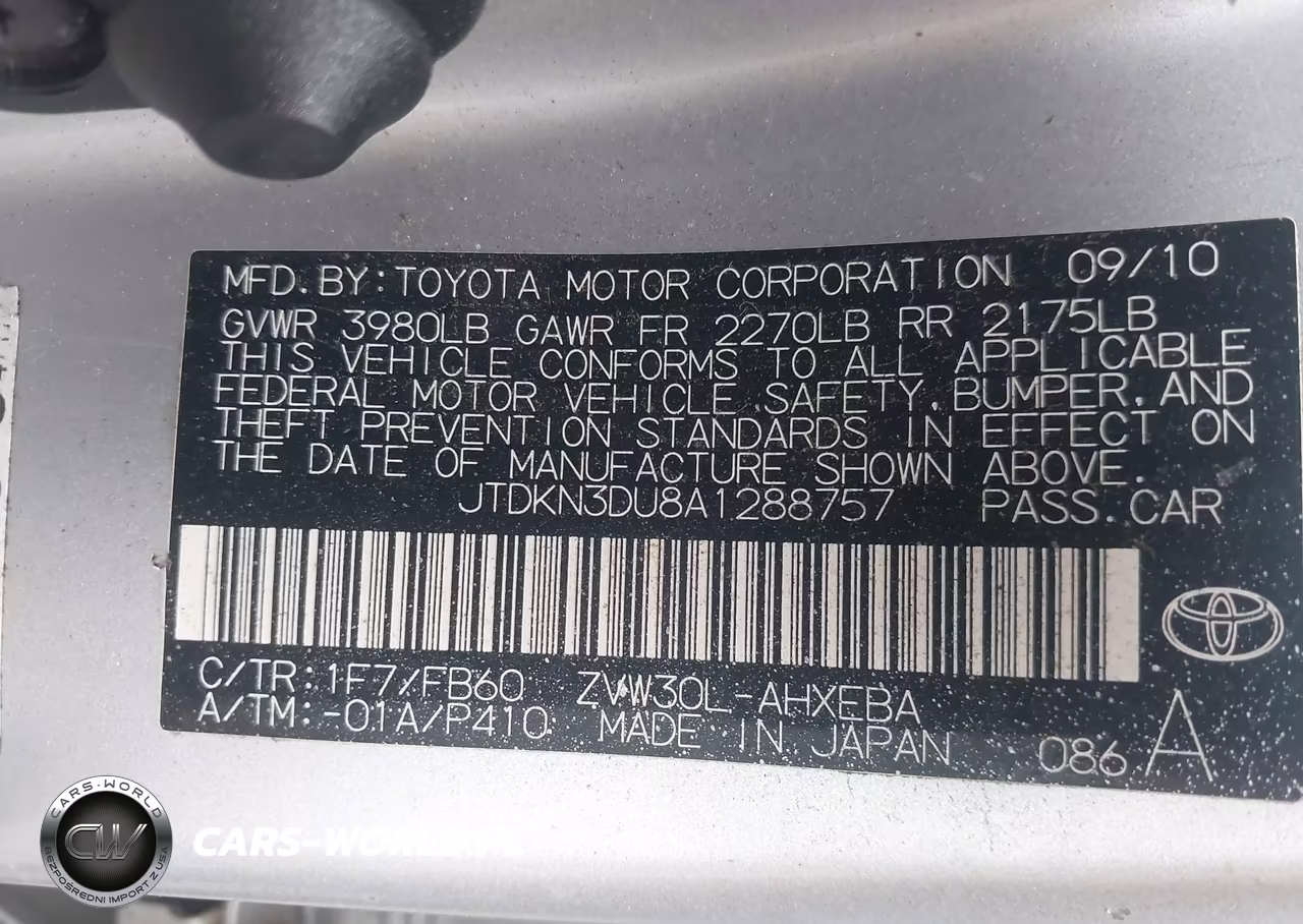 2010 Toyota Prius Iii VIN:JTDKN3DU8A1288757 - 9
