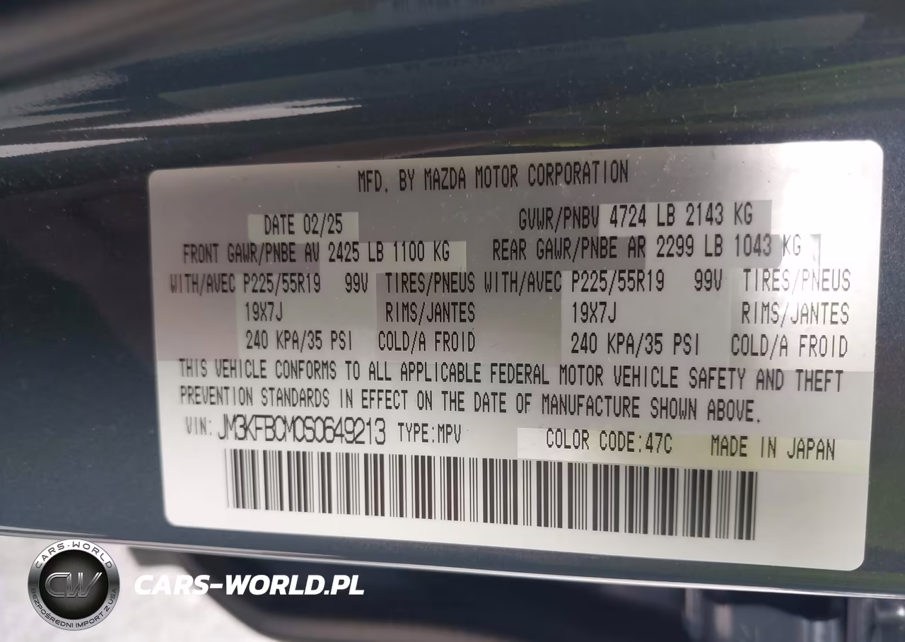 2025 Mazda Cx-5 2.5 S Carbon Edition VIN:JM3KFBCM0S0649213 - 9