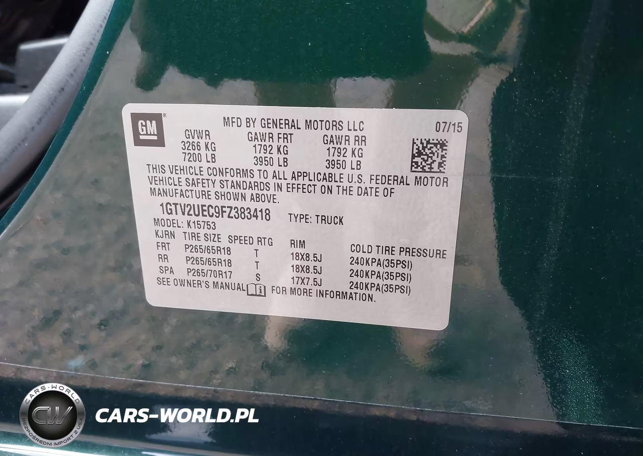 2015 GMC Sierra 1500 Sle VIN:1GTV2UEC9FZ383418 - 9