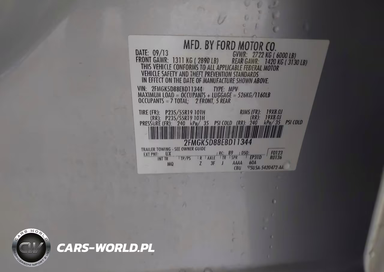 2014 Ford Flex Limited VIN:2FMGK5D88EBD11344 - 9