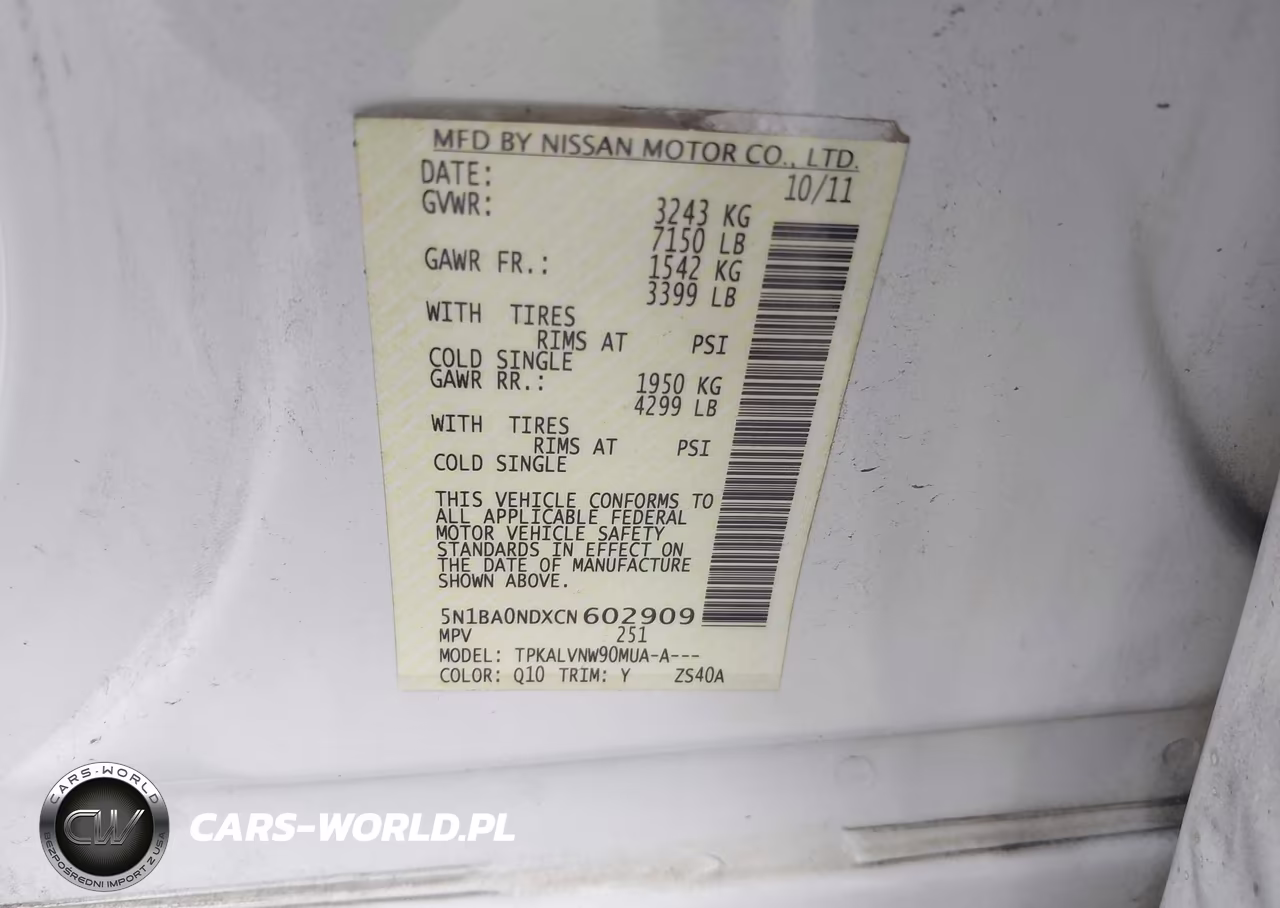 2012 Nissan Armada Sl VIN:5N1BA0NDXCN602909 - 9