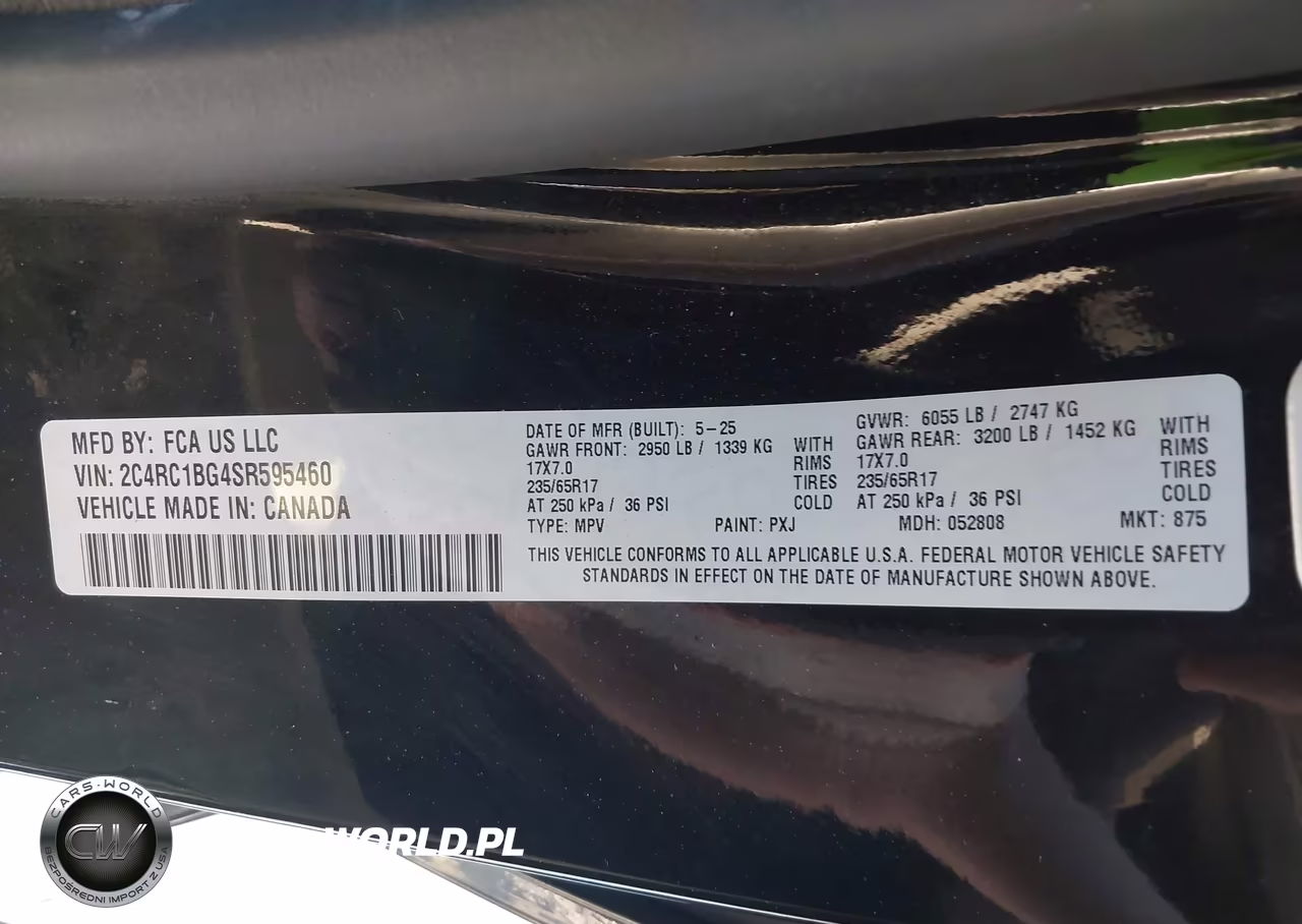 2025 Chrysler Pacifica Select VIN:2C4RC1BG4SR595460 - 9