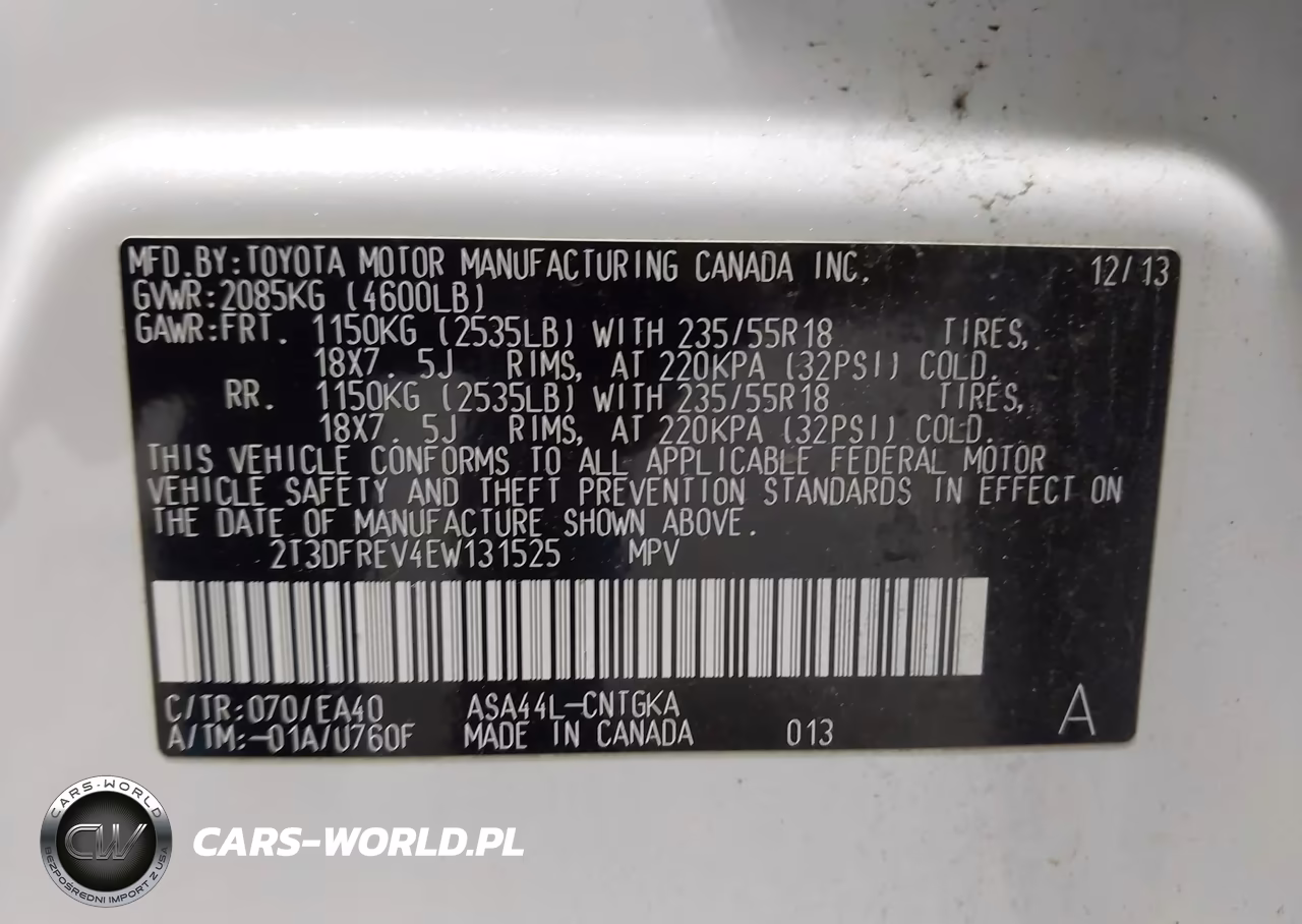 2014 Toyota Rav4 Limited VIN:2T3DFREV4EW131525 - 9