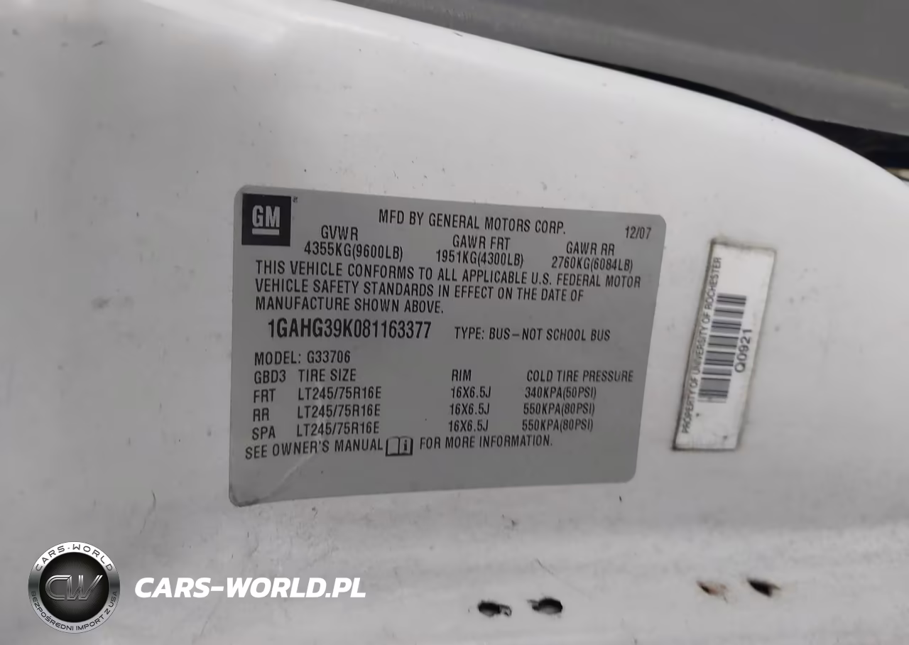 2008 Chevrolet Express Ls VIN:1GAHG39K081163377 - 9