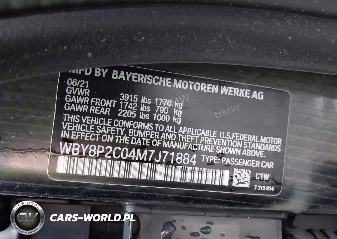 2021 BMW I3 120Ah VIN:WBY8P2C04M7J71884 - 9