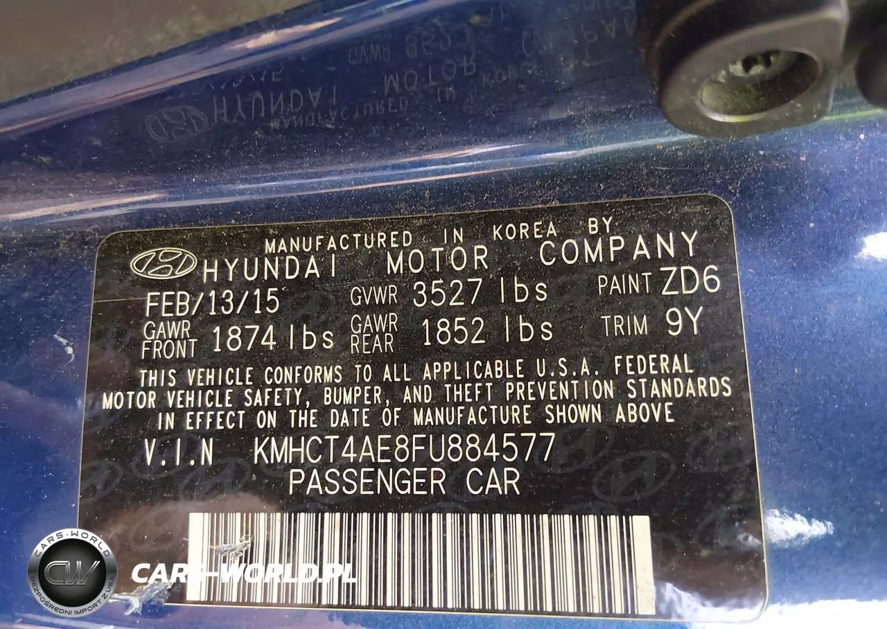 2015 Hyundai Accent Gls VIN:KMHCT4AE8FU884577 - 9