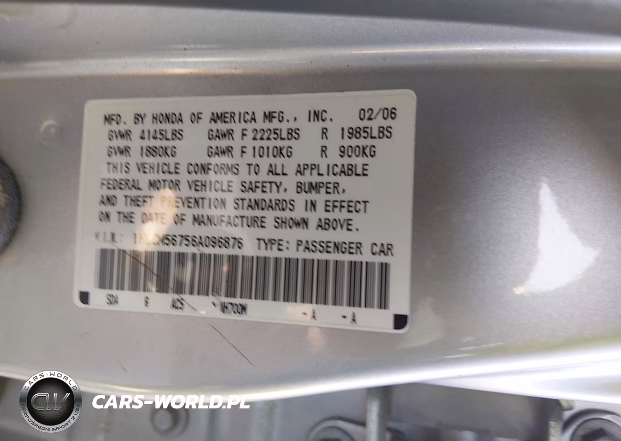 2006 Honda Accord 2.4 Ex VIN:1HGCM56756A096876 - 8