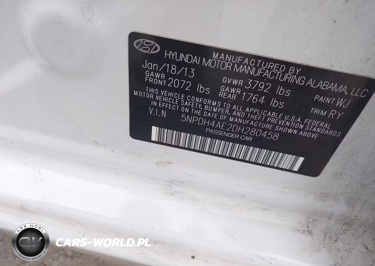 2013 Hyundai Elantra Limited VIN:5NPDH4AE2DH280458 - 9
