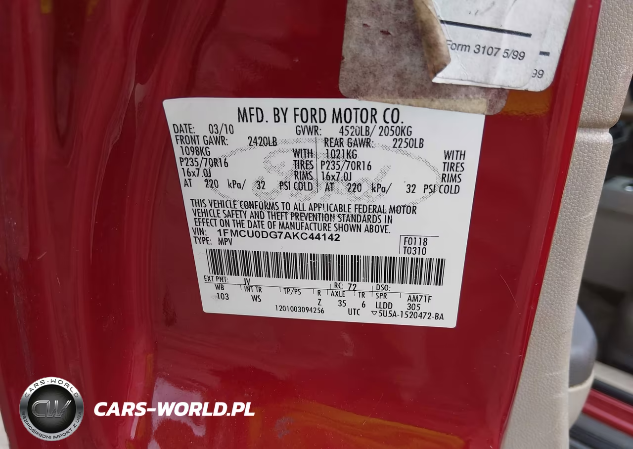 2010 Ford Escape Xlt VIN:1FMCU0DG7AKC44142 - 9