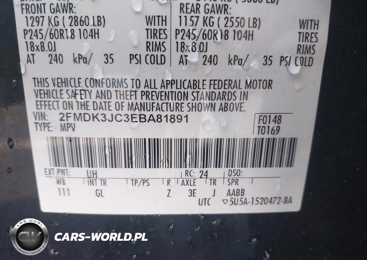 2014 Ford Edge Sel VIN:2FMDK3JC3EBA81891 - 9