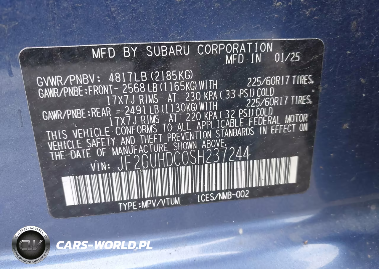 2025 Subaru Crosstrek Premium VIN:JF2GUHDC0SH237244 - 9