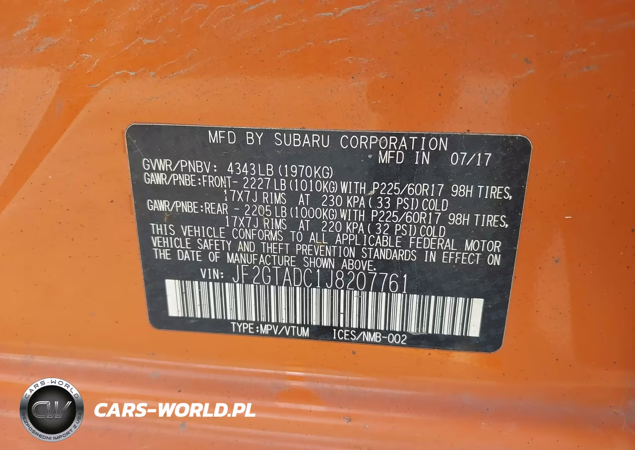 2018 Subaru Crosstrek 2.0I Premium VIN:JF2GTADC1J8207761 - 9