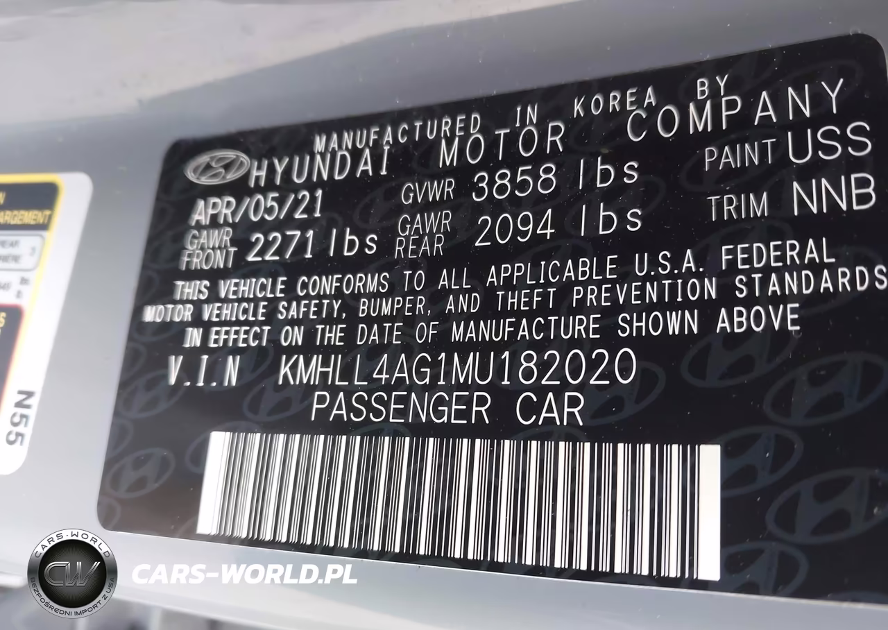 2021 Hyundai Elantra Se VIN:KMHLL4AG1MU182020 - 9