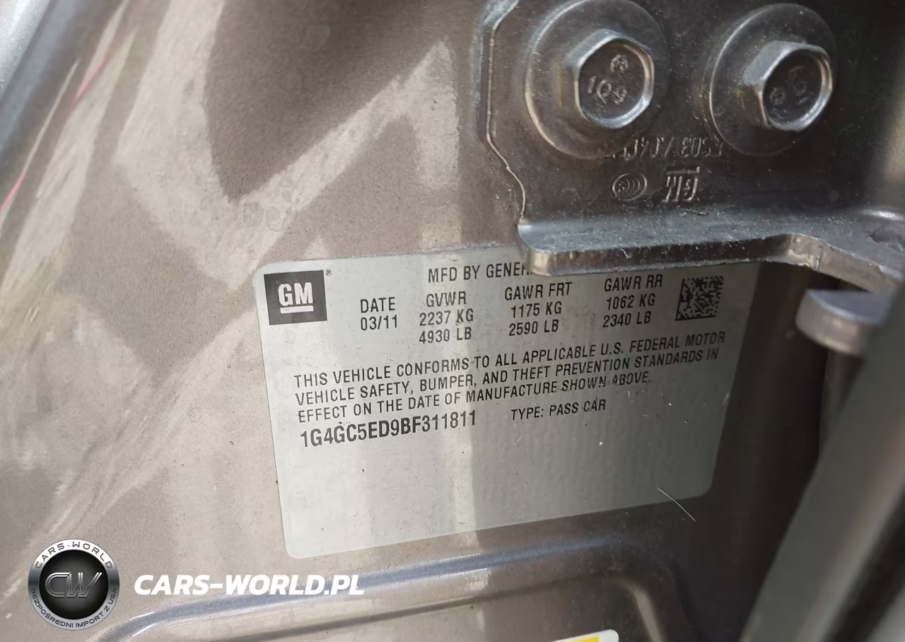 2011 Buick Lacrosse Cxl VIN:1G4GC5ED9BF311811 - 9