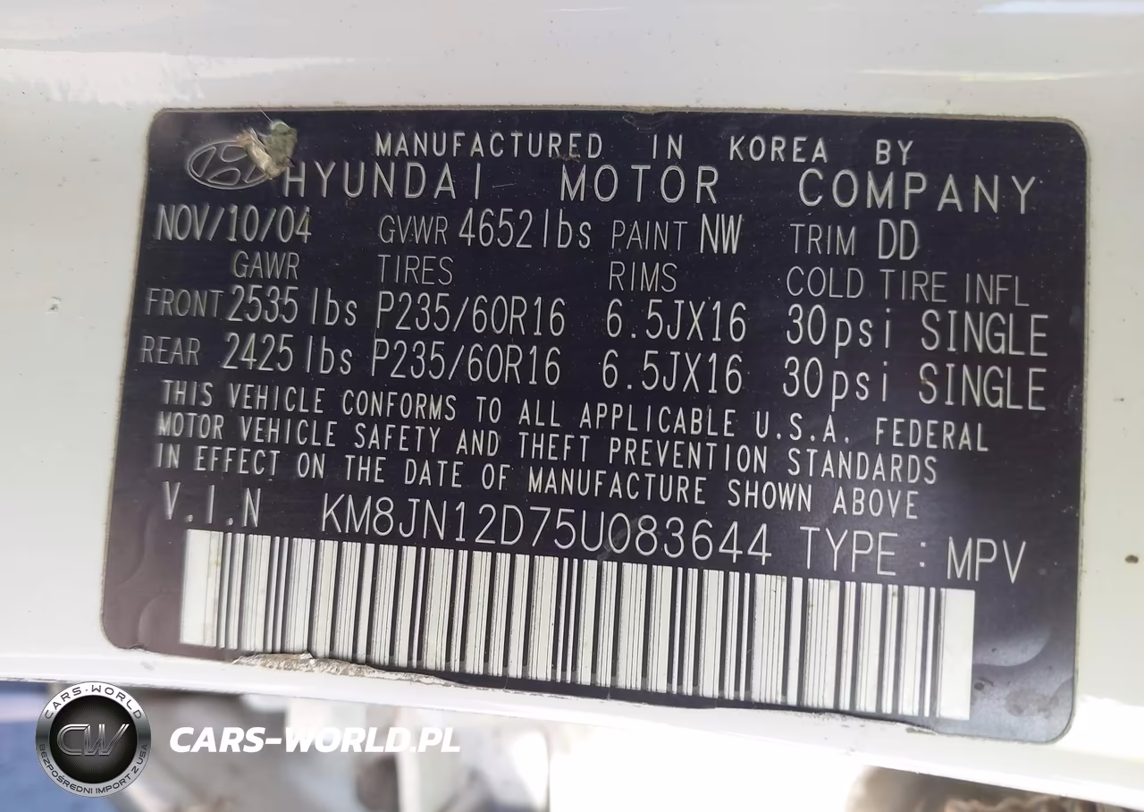 2005 Hyundai Tucson Gls-Lx VIN:KM8JN12D75U083644 - 9