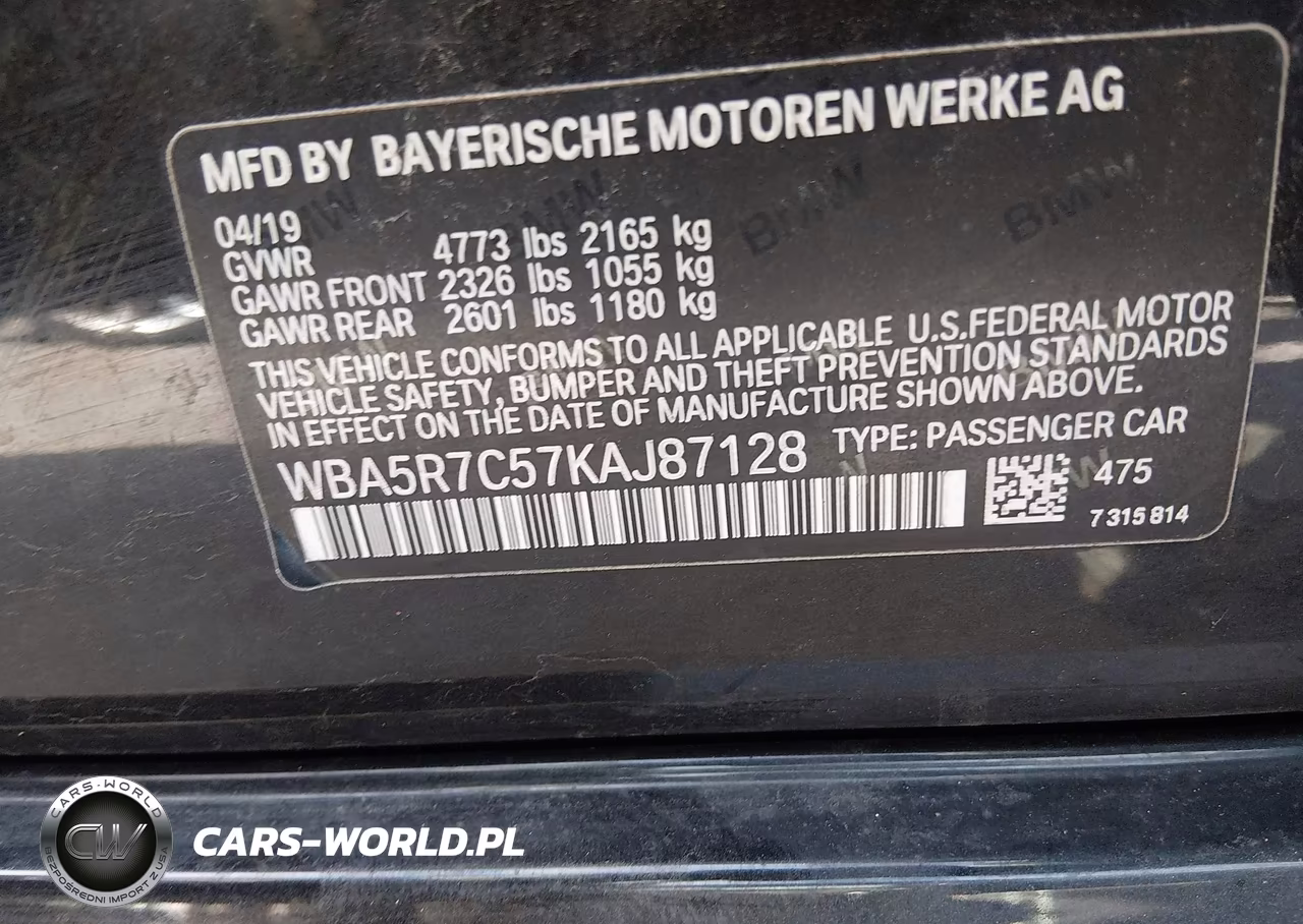 2019 BMW 330I xDrive VIN:WBA5R7C57KAJ87128 - 9