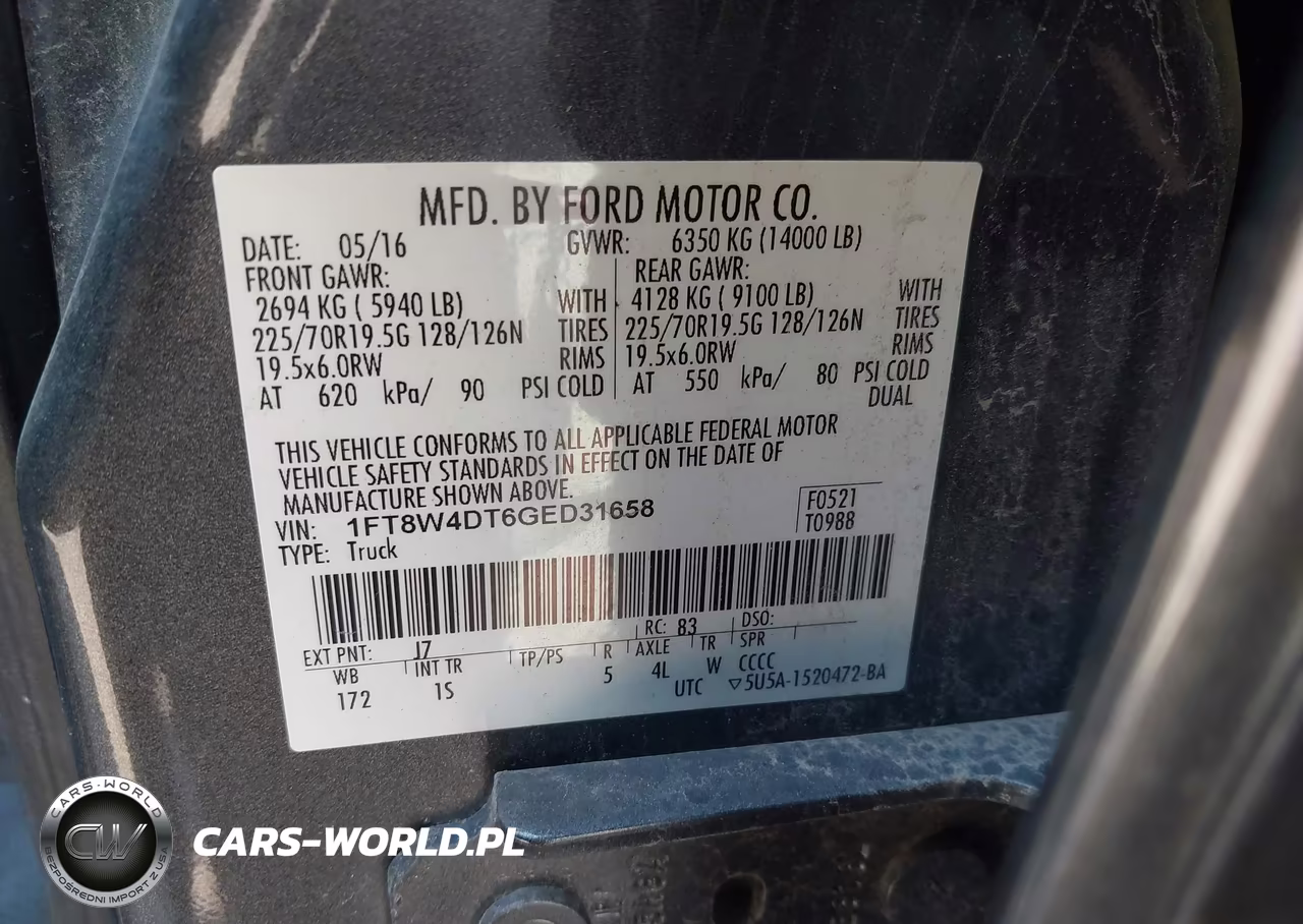 2016 Ford F-450 Xl VIN:1FT8W4DT6GED31658 - 9