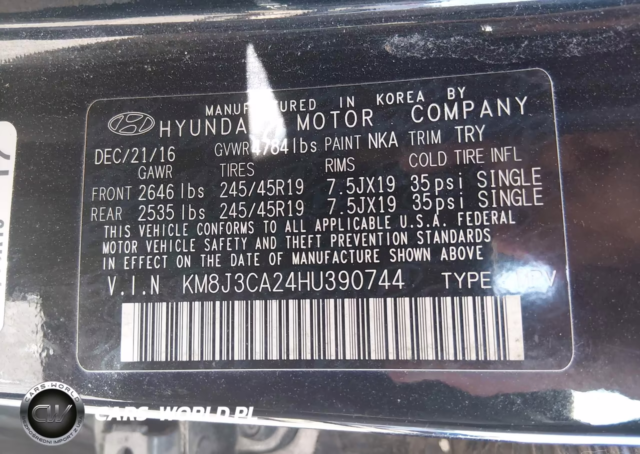 2017 Hyundai Tucson Limited VIN:KM8J3CA24HU390744 - 9
