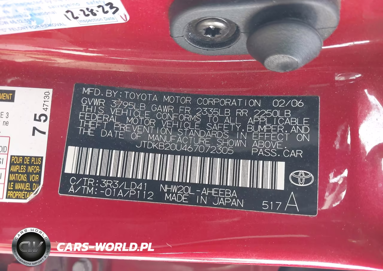 2006 Toyota Prius VIN:JTDKB20U467072305 - 9