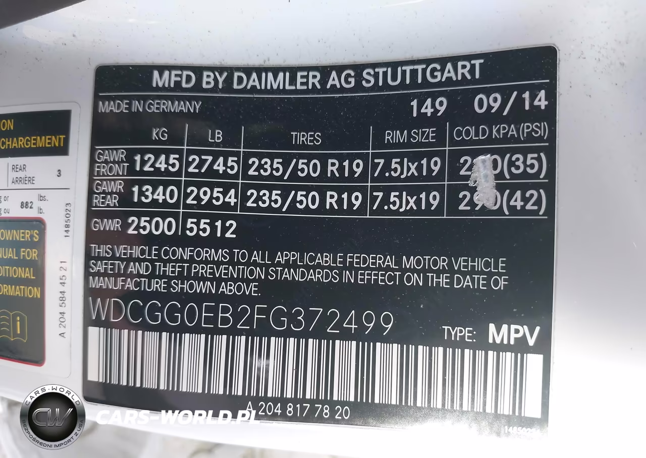 2015 Mercedes-Benz Glk 250 Bluetec 4Matic VIN:WDCGG0EB2FG372499 - 9