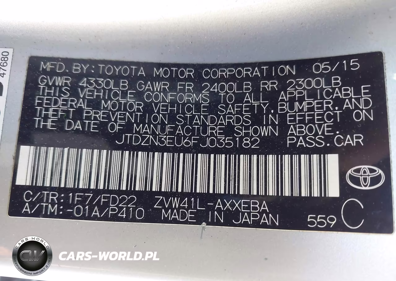 2015 Toyota Prius V Two VIN:JTDZN3EU6FJ035182 - 9