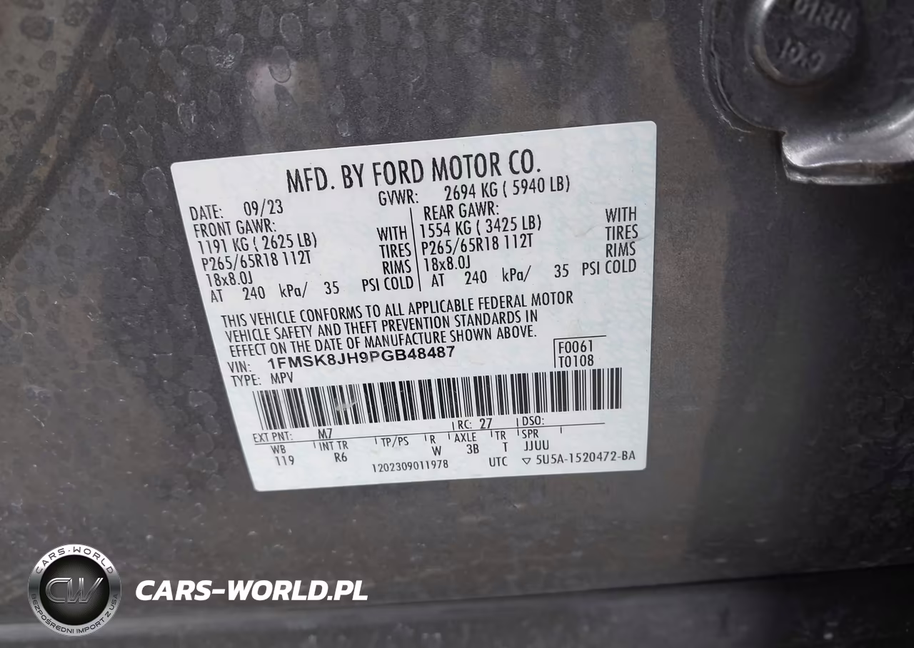 2023 Ford Explorer Timberline VIN:1FMSK8JH9PGB48487 - 9