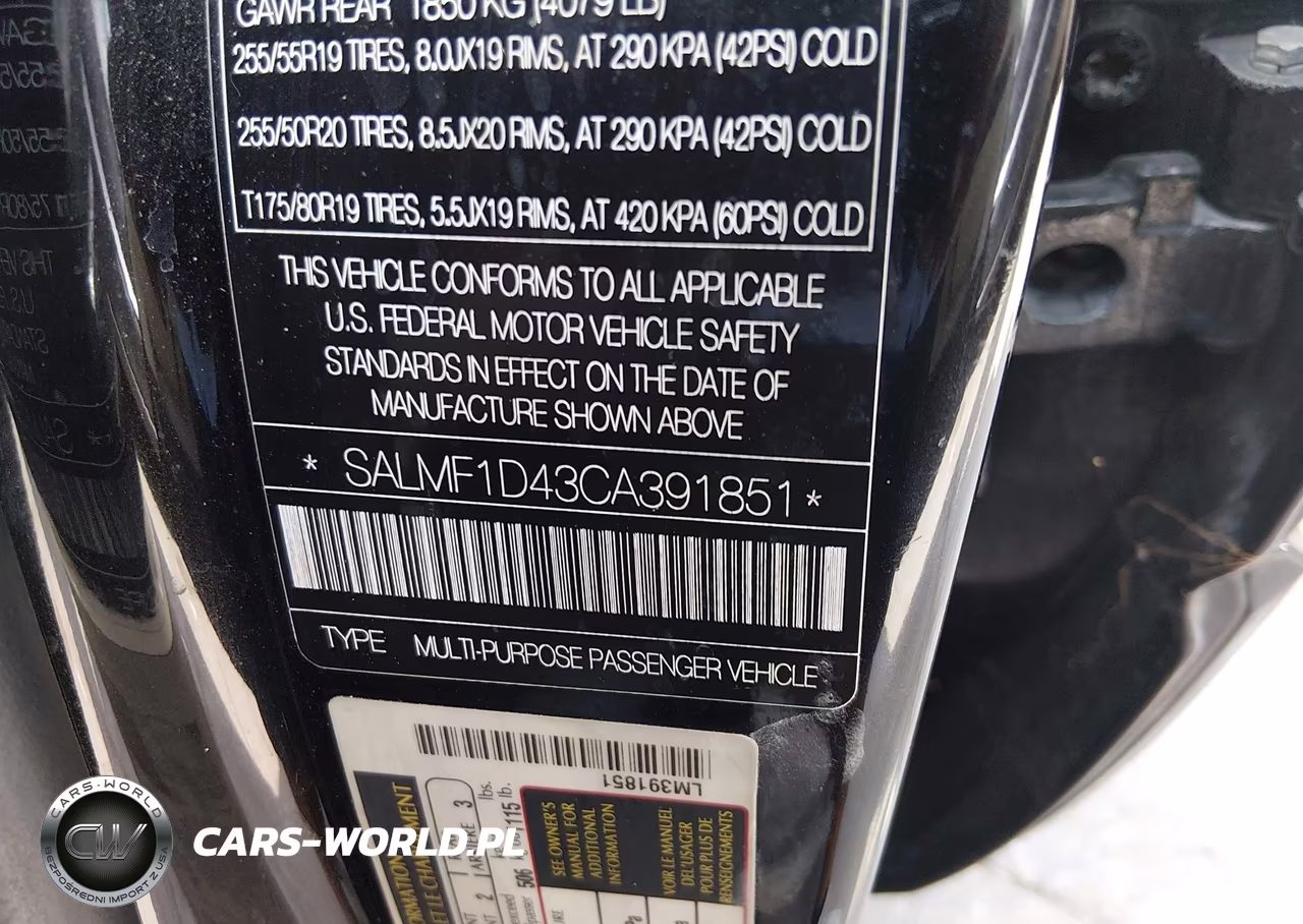 2012 Land Rover Range Rover Hse VIN:SALMF1D43CA391851 - 9