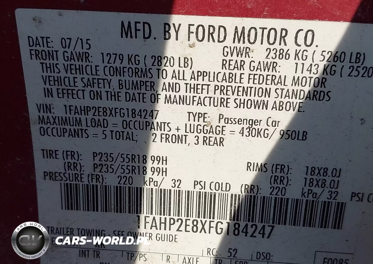 2015 Ford Taurus Sel VIN:1FAHP2E8XFG184247 - 9